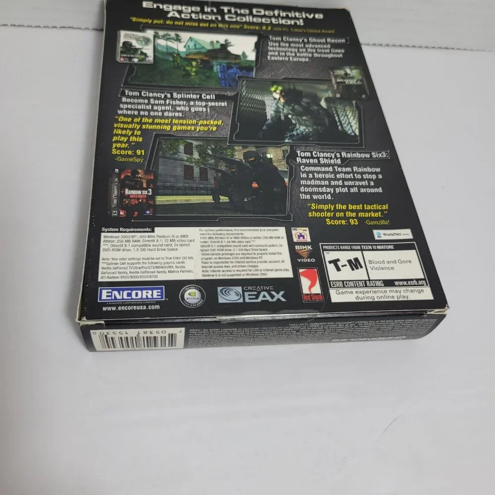 Tom Clancy's Chronicles 3 Award Winning Games PC DVD-Rom 2007 Ubisoft New Sealed